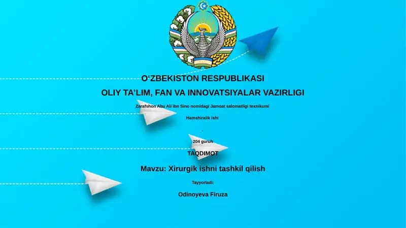 Xirurgik ishni tashkil qilish