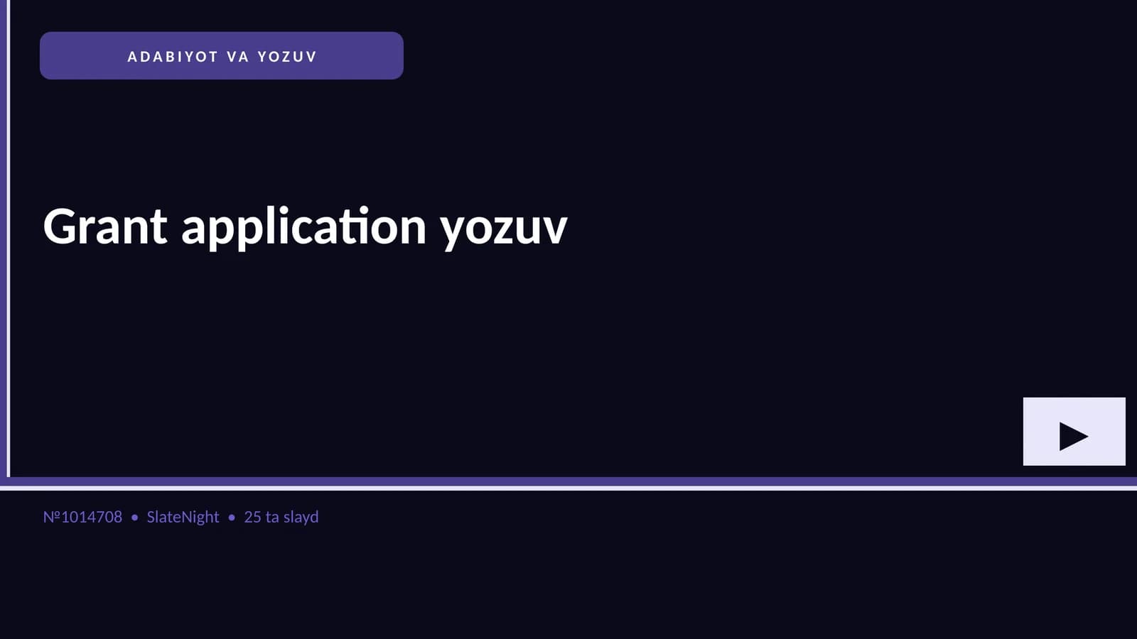 ADABIYOT VA YOZUV