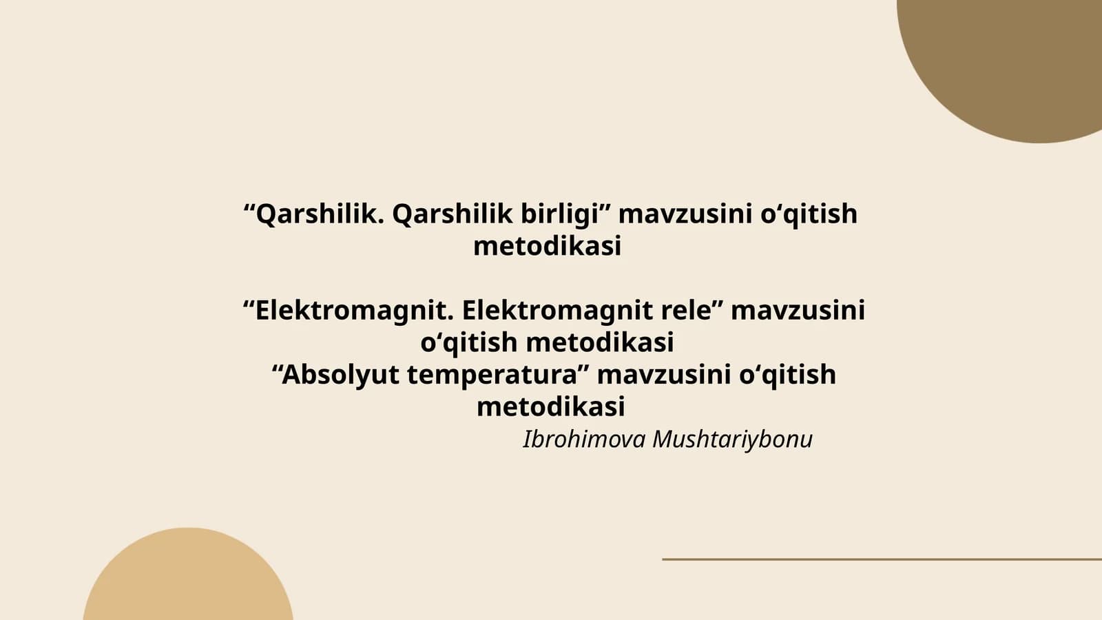 Qarshilik. Qarshilik birligi