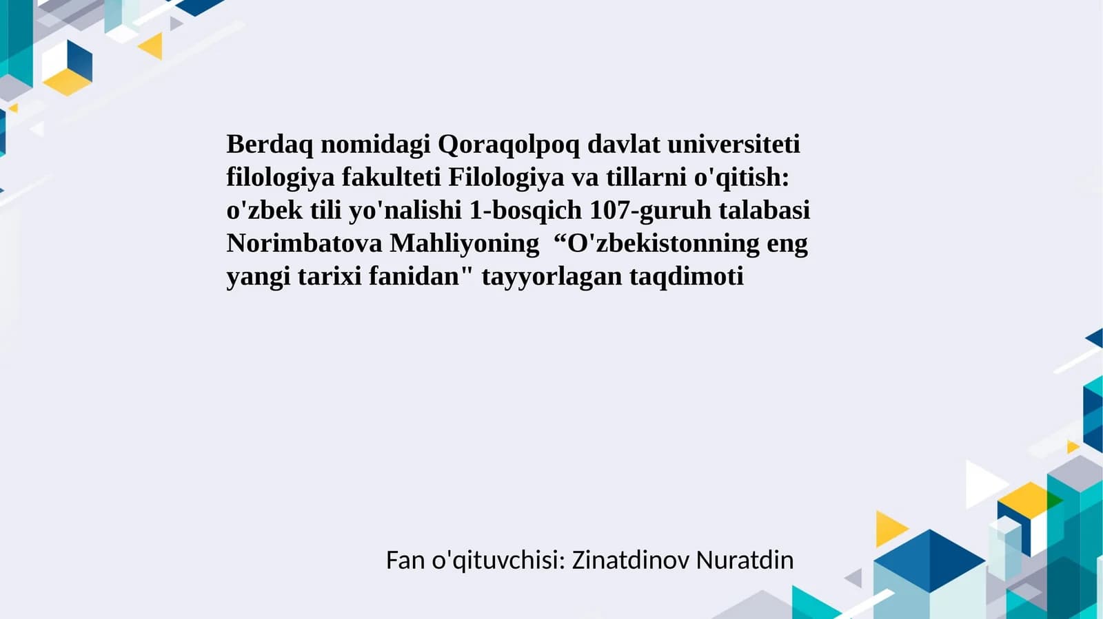 O'ZBEKISTONNING MARKAZIY OSIYODA TINCHLIK VA BARQARORLIKNI TA'MINLASHDAGI O'RNI