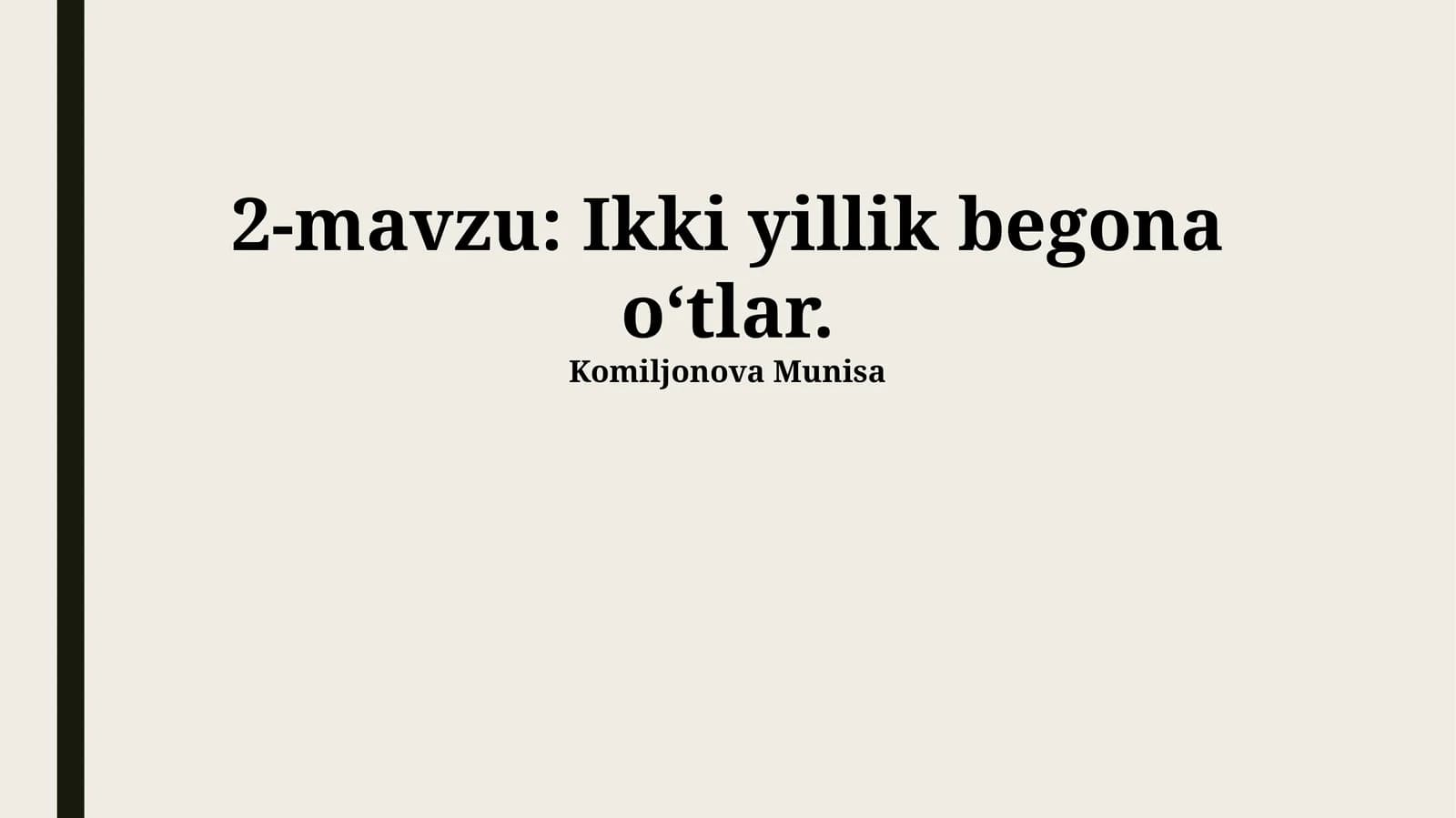 Ikki yillik begona oʻtlar