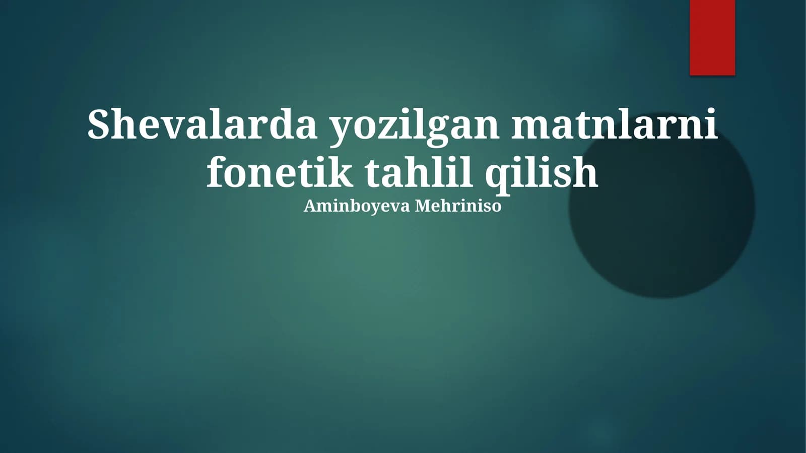 Shevalarda yozilgan matnlarni fonetik tahlil qilish