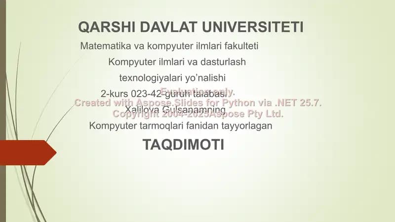 Tarmoqlarning arxitekturasi va strukturasi, kiritish va chiqarish qurilmalari