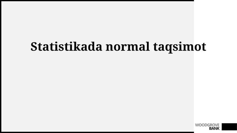Normal taqsimot