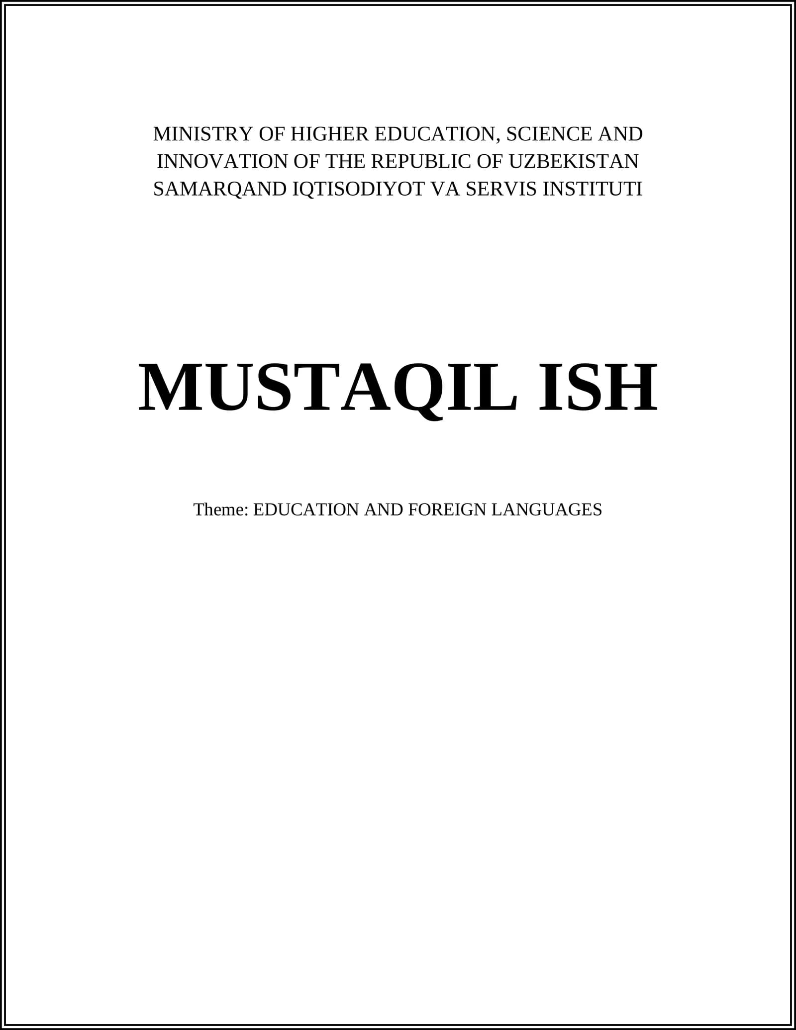 Samarqand Iqtisodiyot va Servis Instituti