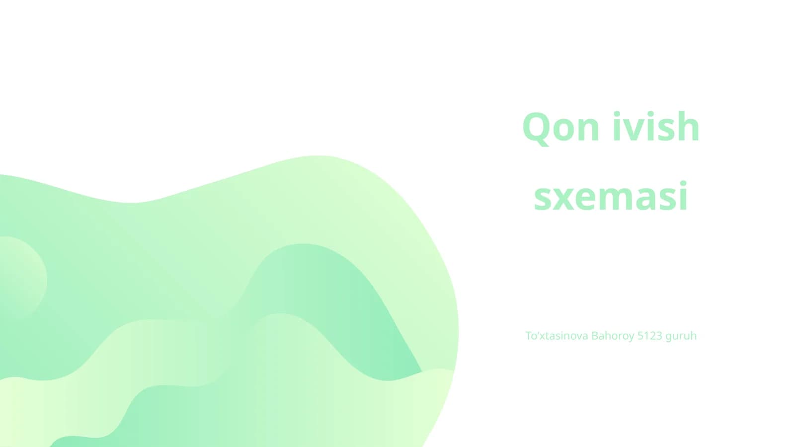 Qon ivish sxemasi