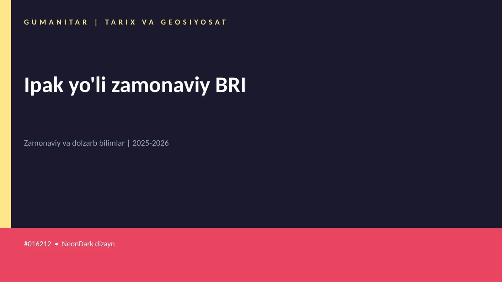 Ipak yo'li zamonaviy BRI
