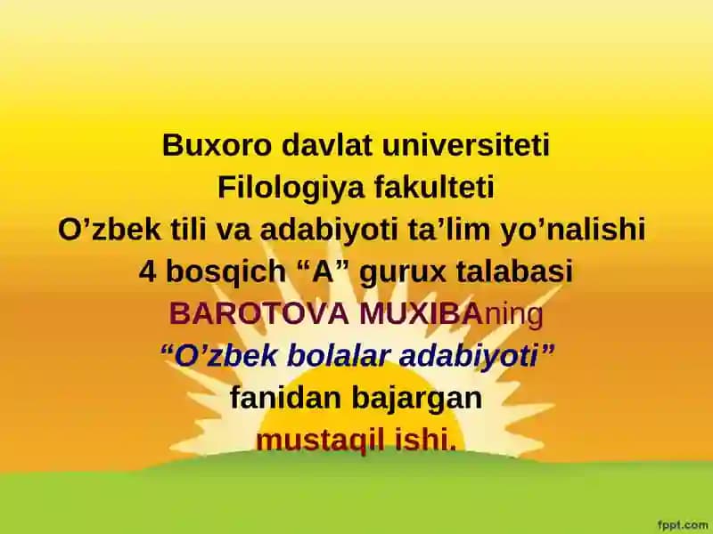 XUDOYBERDI TO’XTABOYEV_ROMANNAVIS ADIB