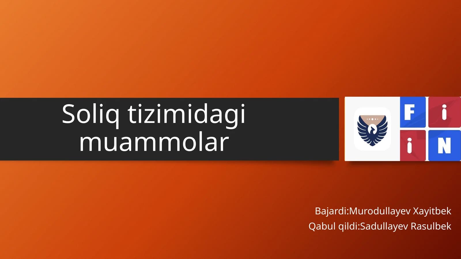 Soliq tizimidagi muammolar