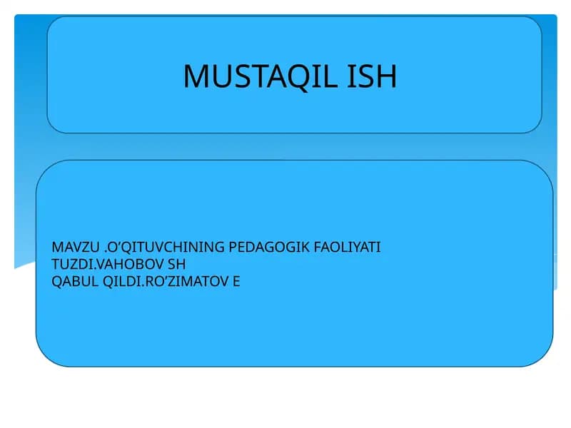 O‘QITUVCHI FАОLIYATIDА PЕDАGОGIK QОBILIYAT