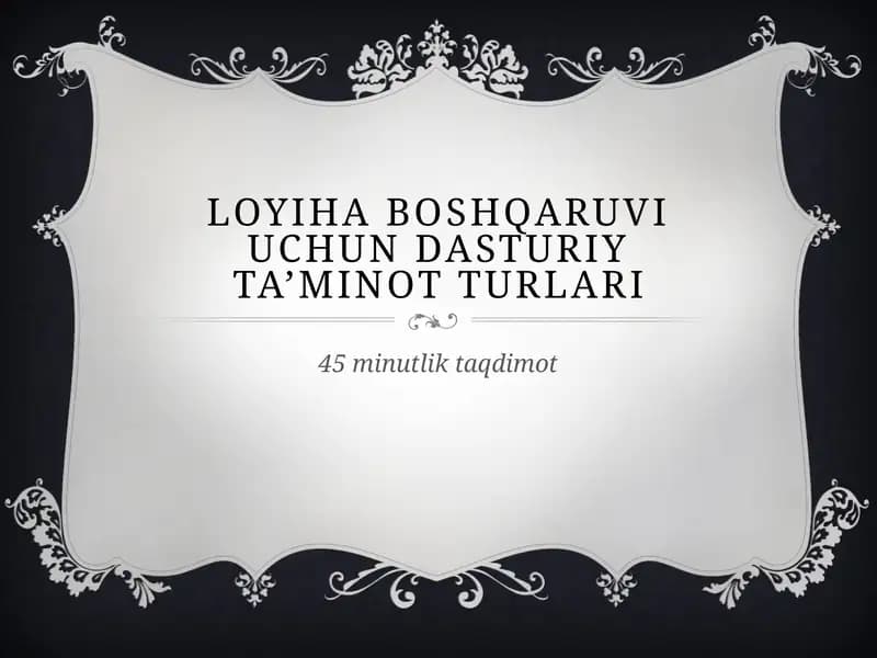 Loyiha boshqaruvi dasturlari