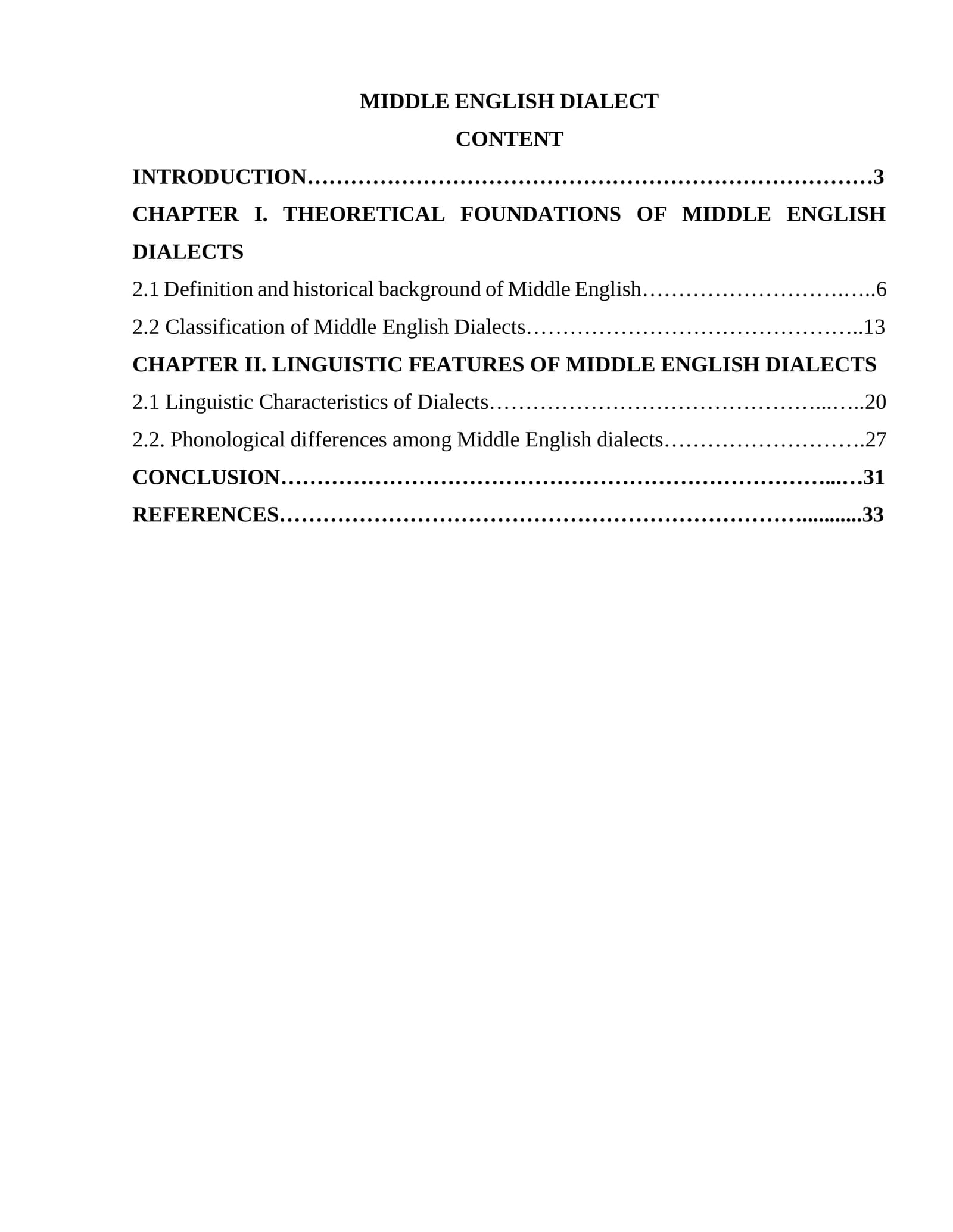 MIDDLE ENGLISH DIALECT