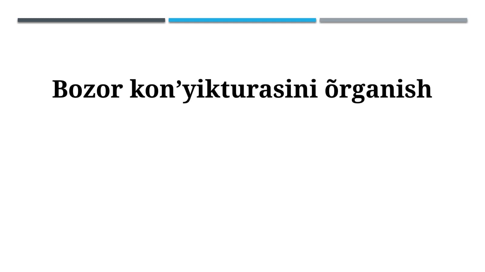 Bozor kon’yikturasini õrganish