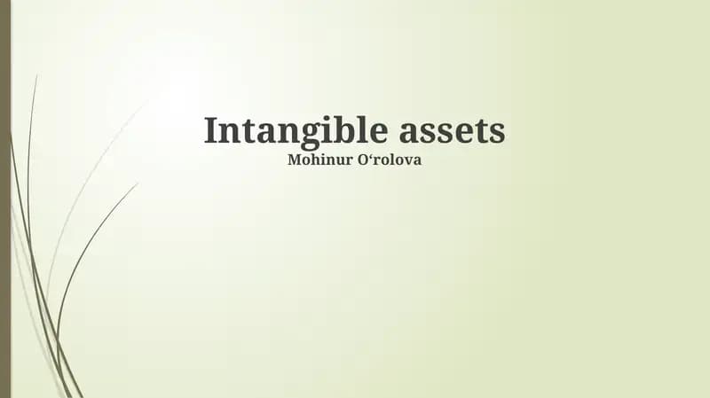 Intangible assets