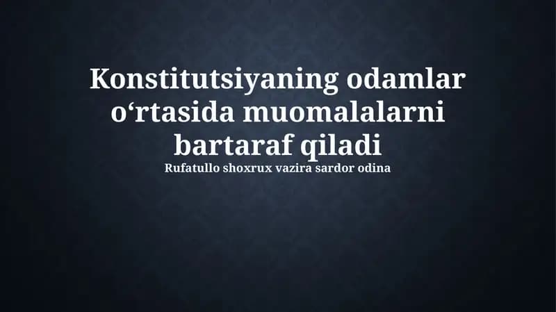 Konstitutsiya va shartnomalar munosabatlari