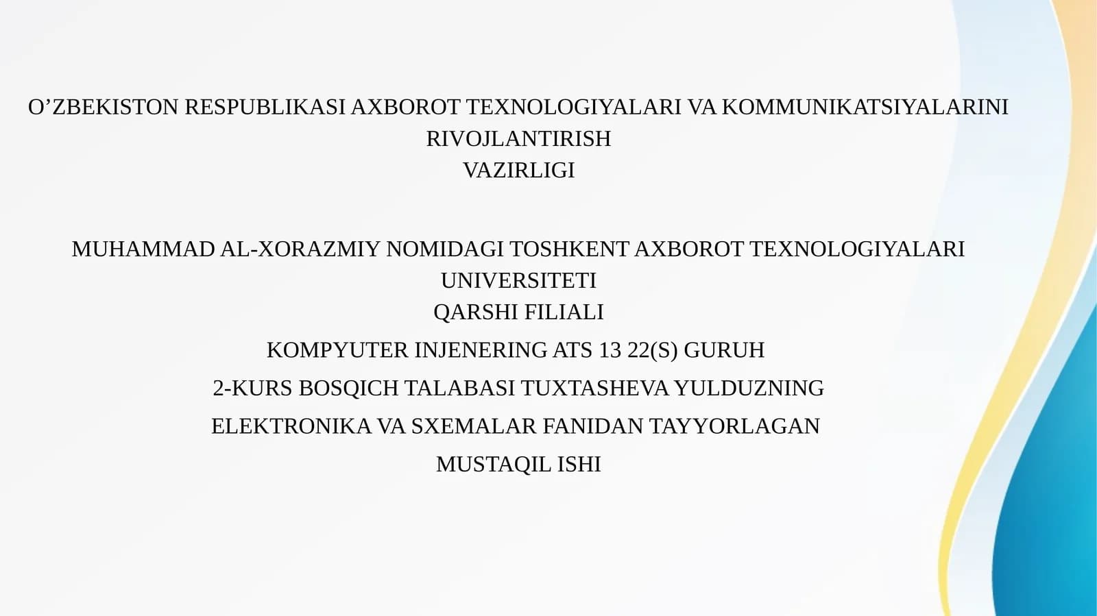 Impedans va to’liq elektr o’tkazuvchanlik