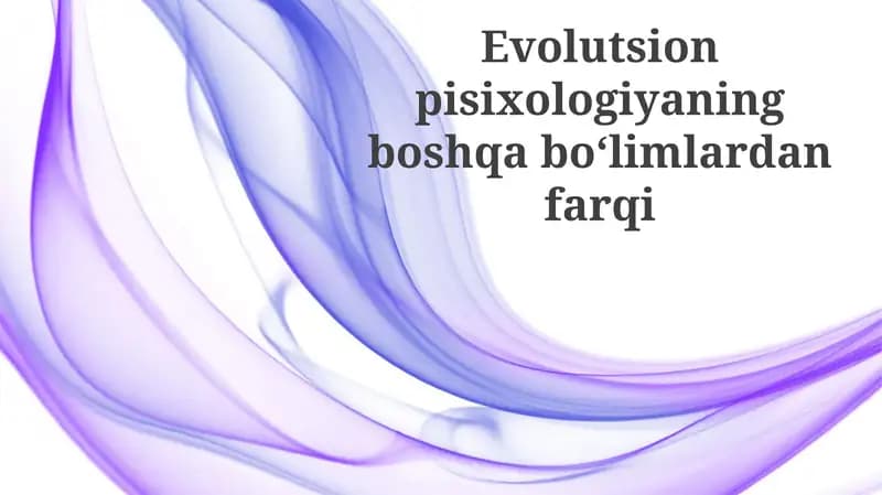 Evolyutsion psixologiya va boshqa sohalar o'rtasidagi farqlar
