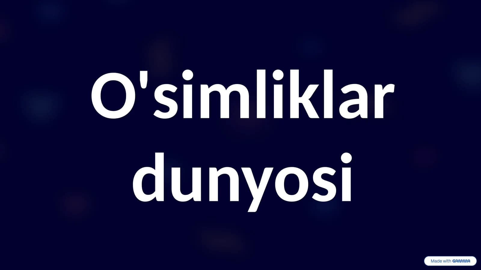 O'simliklar Dunyosi: Hayotning Rang-barang Sahifasi