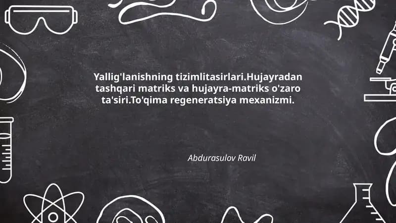 Yallig'lanishning tizimlitasirlari