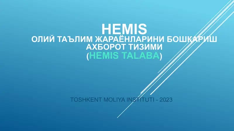 HEMIS Talaba