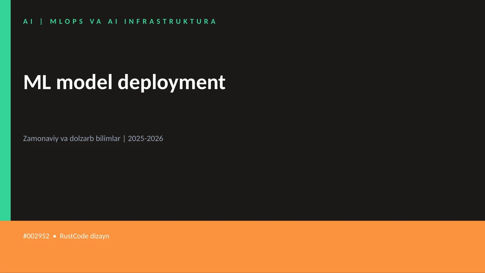 ML model deployment