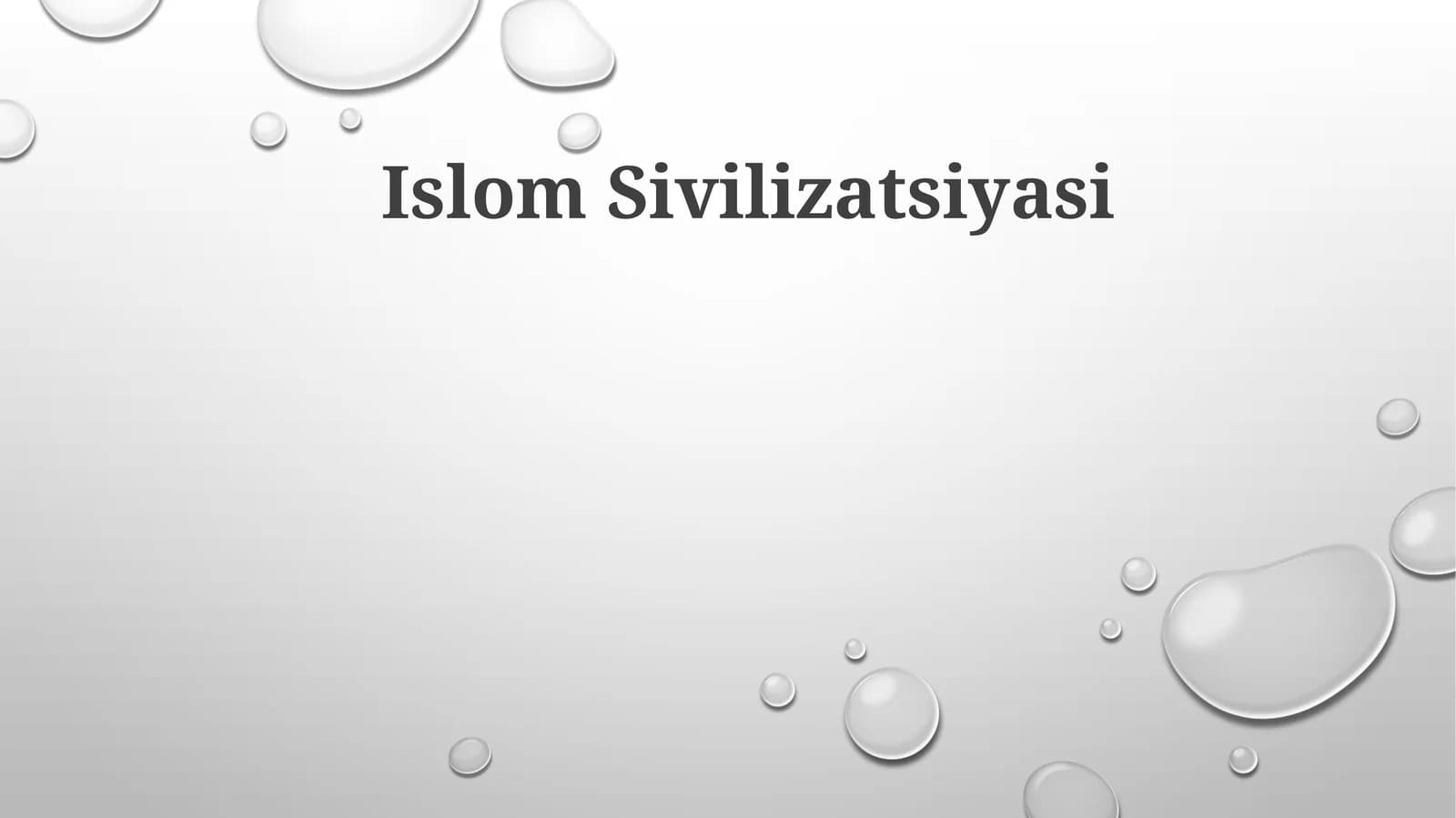 Islom Sivilizatsiyasi