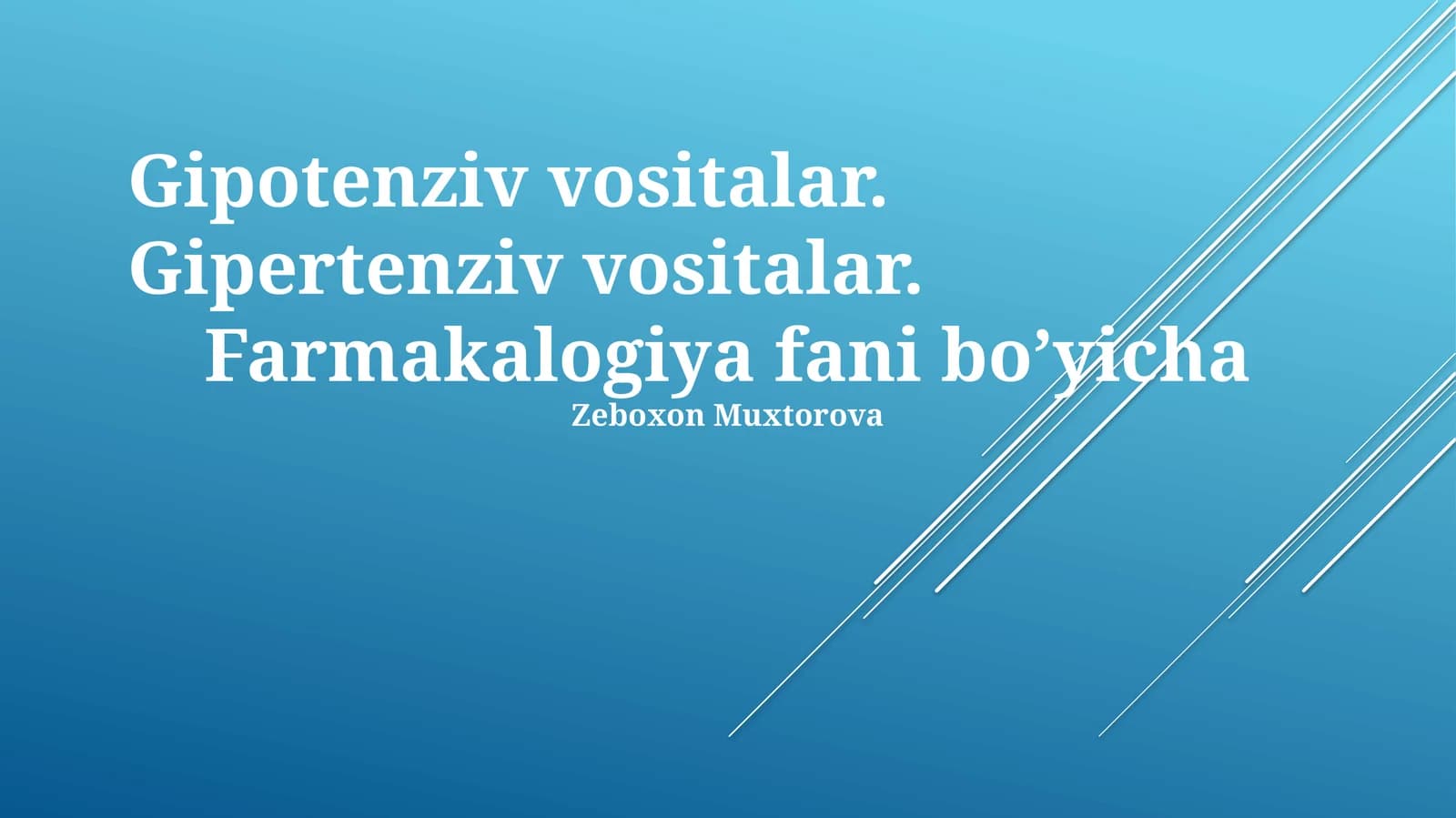 Gipotenziv vositalar