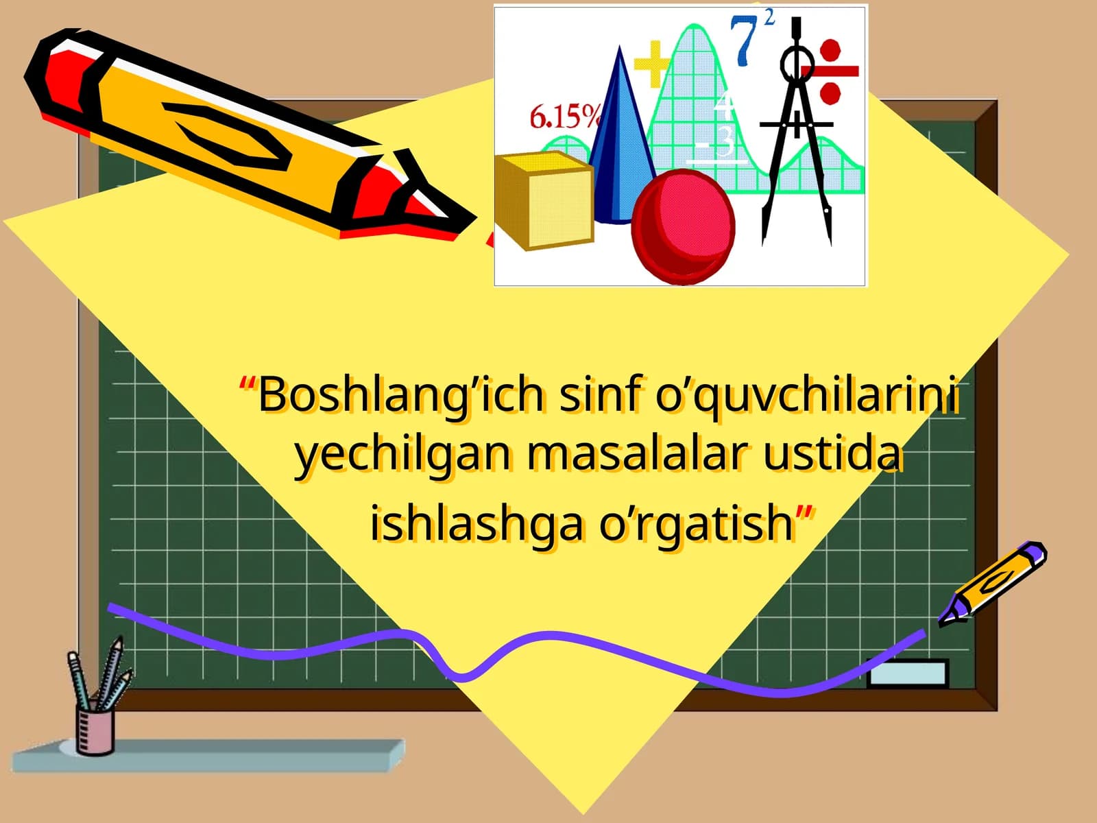 Boshlang’ich sinf o’quvchilarini yechilgan masalalar ustida ishlashga o’rgatish