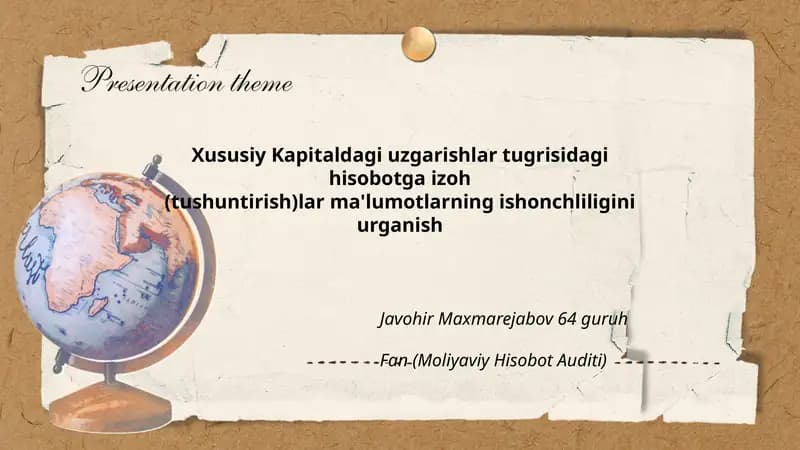 Fan (Moliyaviy Hisobot Auditi)