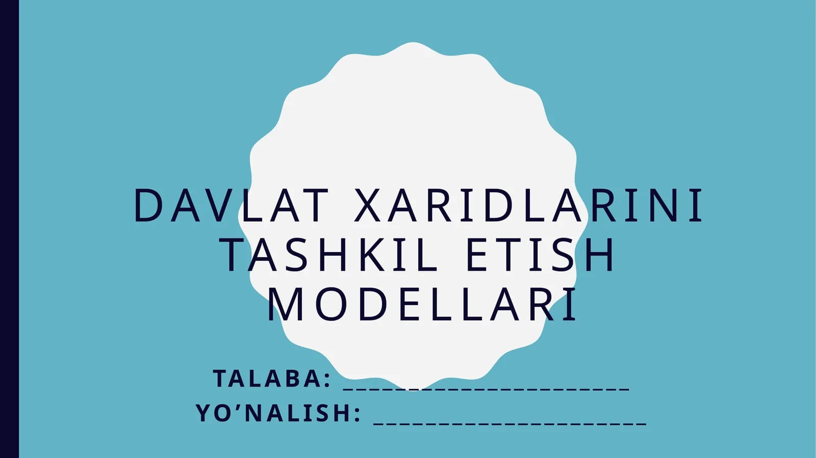 Davlatxaridlar initashkiletish modellari