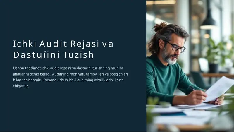 Ichki Audit Rejasi va Dastuíini Tuzish