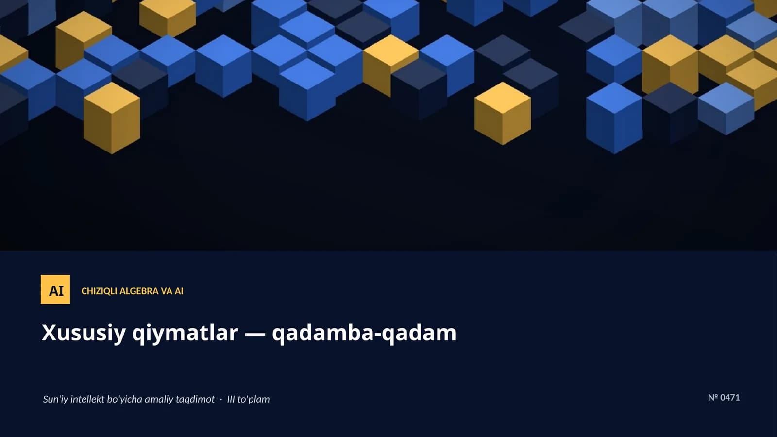 CHIZIQLI ALGEBRA VA AI