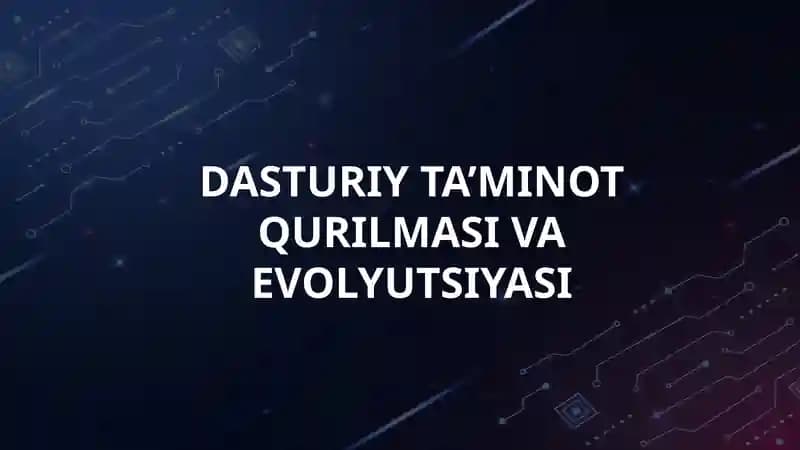 Dasturiy ta'minot evolyutsiyasi