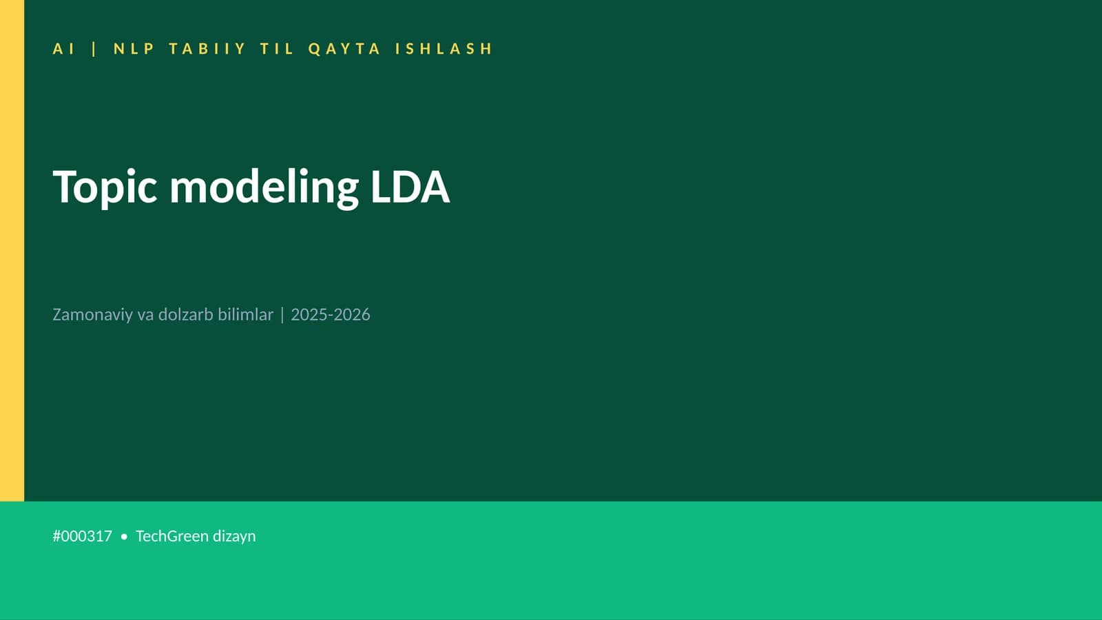 Topic modeling LDA