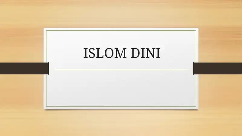 ISLOM DINI