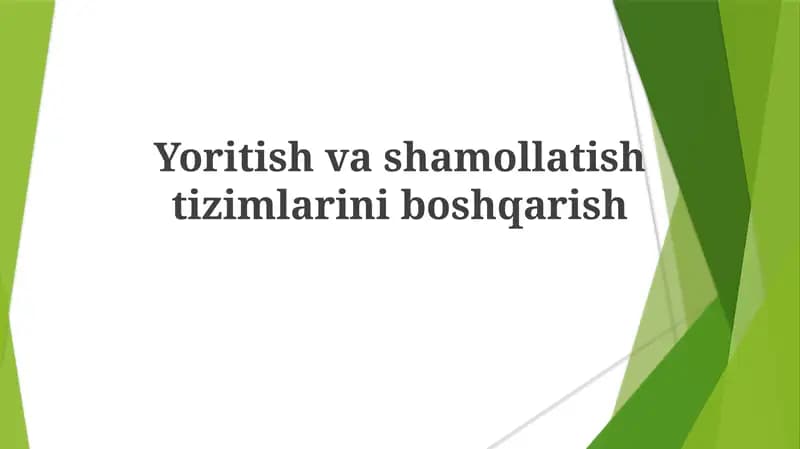 HVAC tizimlarida sun'iy intellekt asosidagi bashoratli texnik xizmat