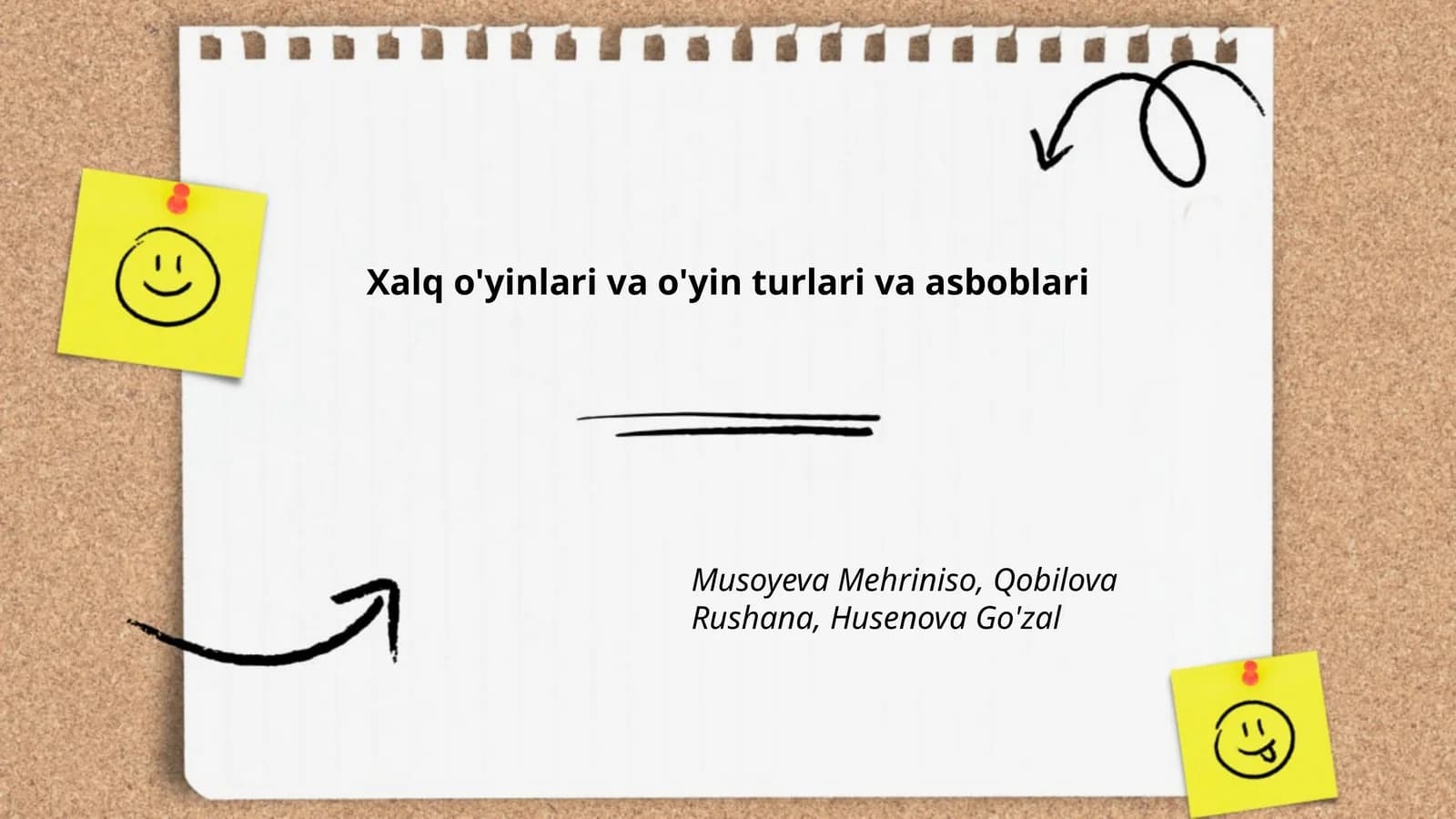 Xalq o'yinlari va o'yin turlari va asboblari