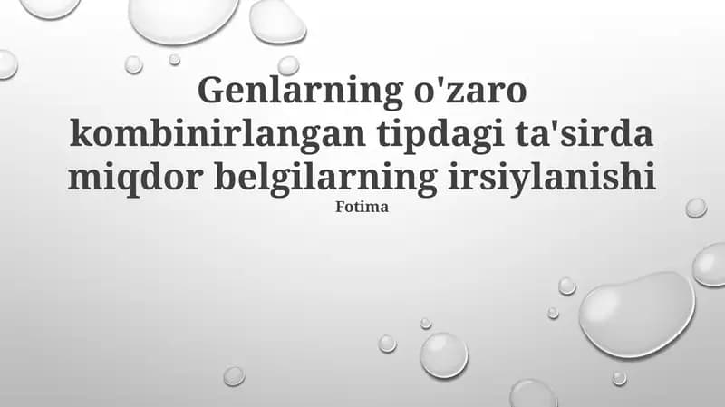 Genlar ta'siri
