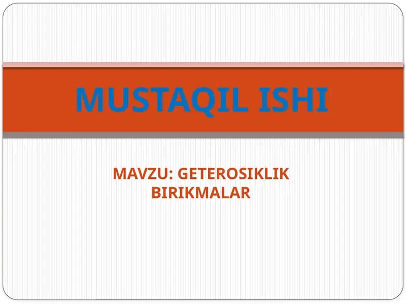 Geterosiklik Birikmalar