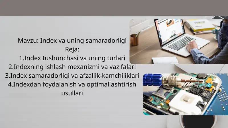 Index va uning samaradorligi
