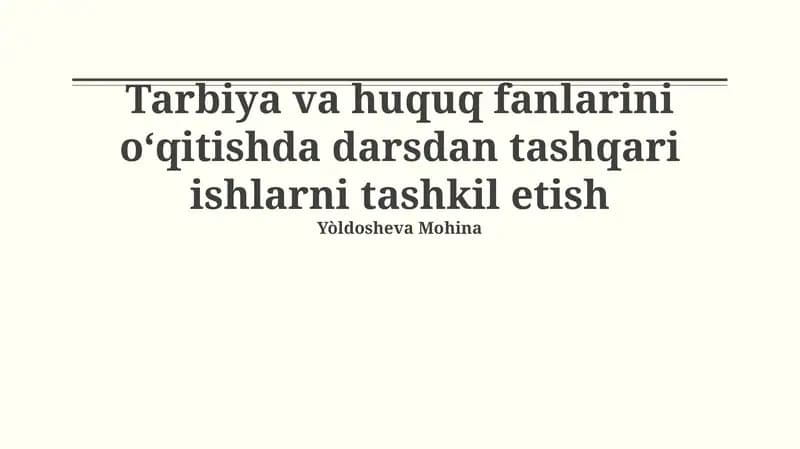 Samarali Qo'shimcha Mashg'ulotlarni Tashkil Etishning Ahamiyati