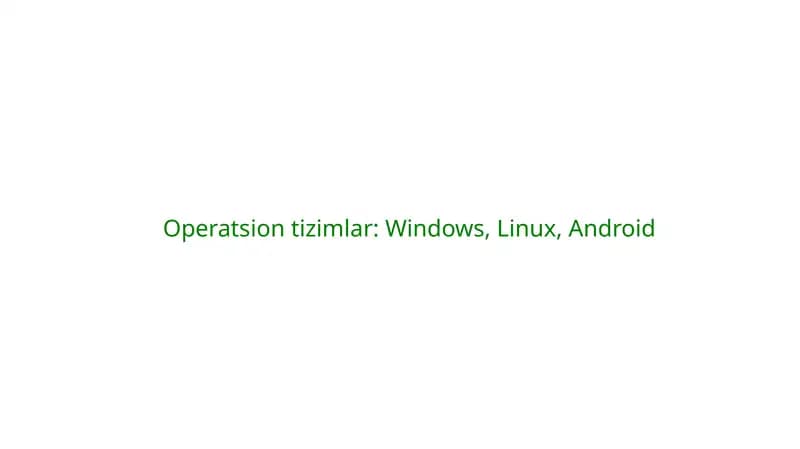 Windows operatsion tizimi