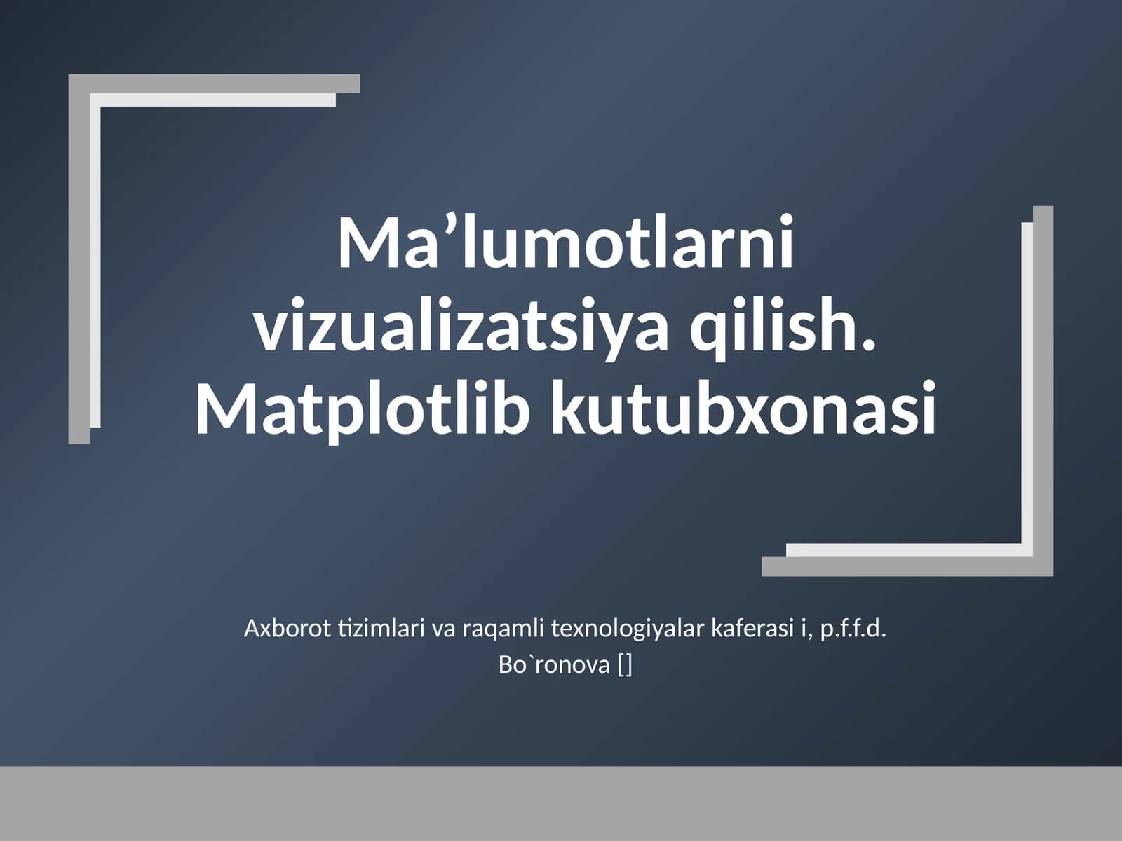 Matplotlib kutubxonasi