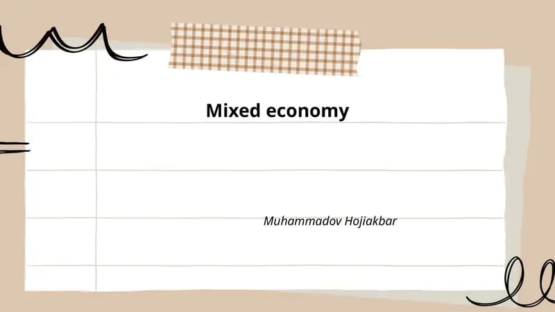 Mixed economy