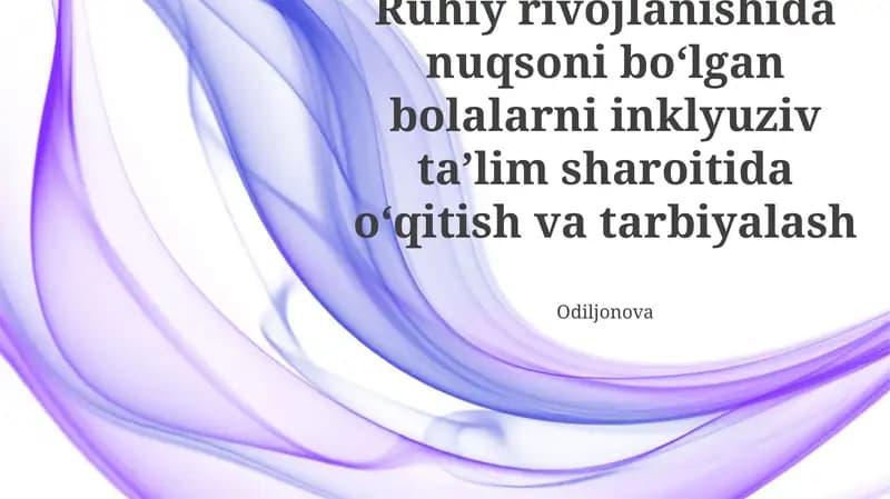 Inklyuziv Ta'lim Muhiti