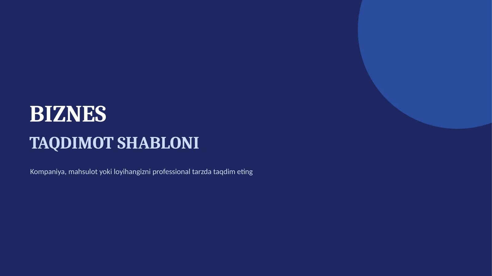 TAQDIMOT SHABLONI