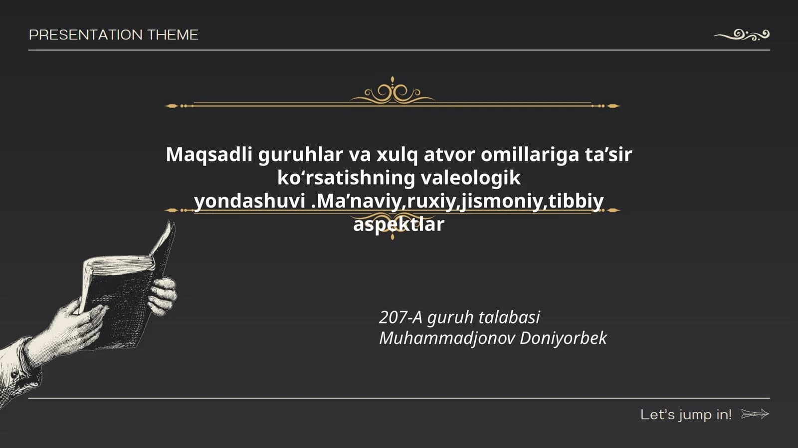 Maqsadli guruhlar va xulq atvor omillariga ta’sir koʻrsatishning valeologik yondashuvi