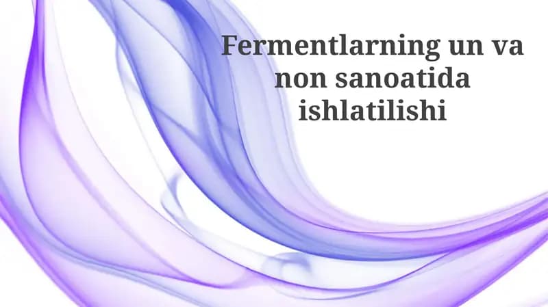 Fermentlarning unvanonsanoatida ishlatilishi