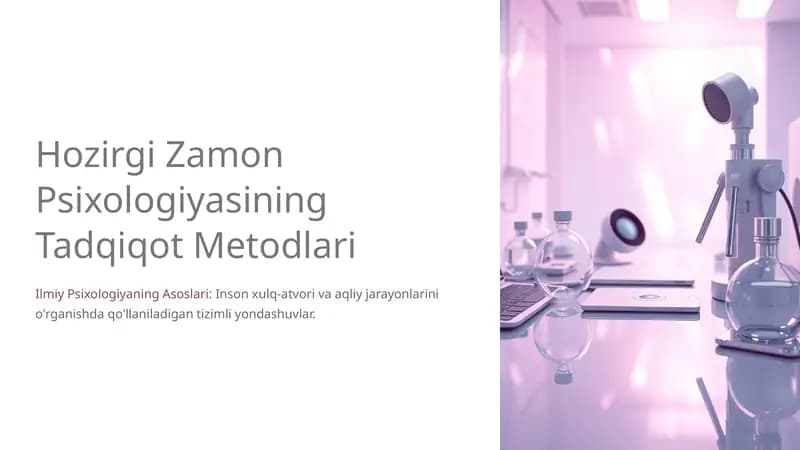 Ilmiy Psixologiyaning Asoslari
