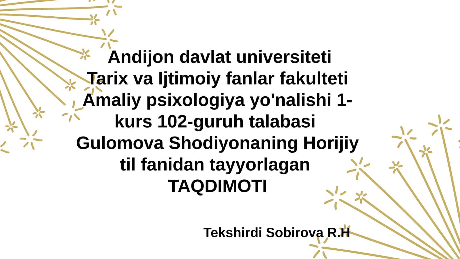 Tarix va Ijtimoiy fanlar fakulteti Amaliy psixologiya yo'nalishi